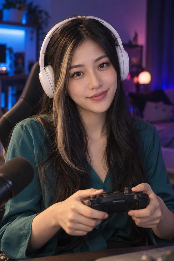 晚希，遊戲主播